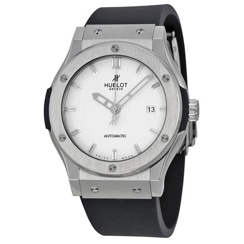 replik hublot classic fusion automatic mit white dial-black strap 29941|Pre.